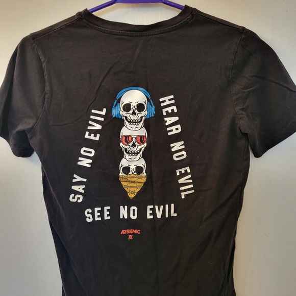 ๐ฅ4 for $30๐ฅ Arsenic boy's black t-shirt size med 10/12 - Picture 2 of 5